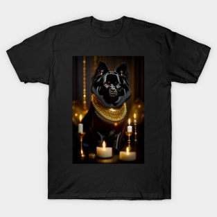 A Black Pomeranian's Gothic Glamour T-Shirt